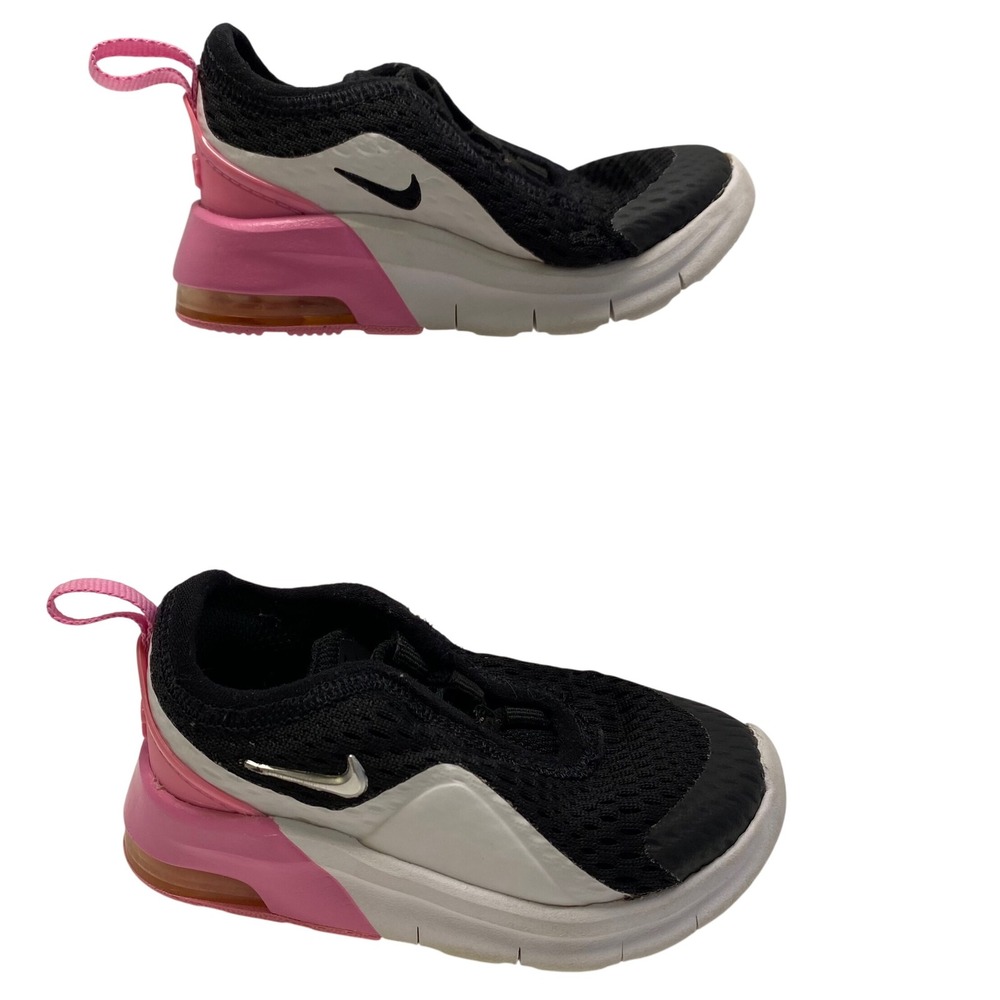 Nike‎ Air Max Motion Toddler 4C Sneakers Black Pink Running  Cushioned Comfort